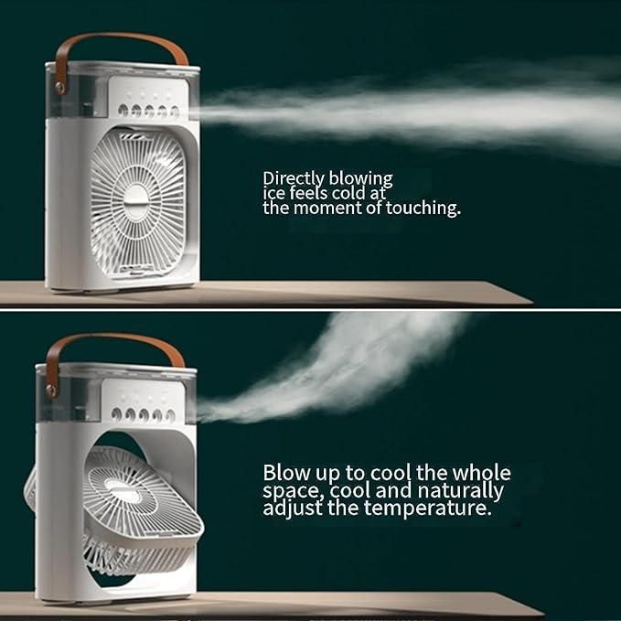 Portable Air Conditioners - Small AC Quiet Personal Air Cooler,USB Powered Mini Desktop Cooling Misting Fan, 1 | 2 | 3 Timer 3 Smart Speeds,360°Adjustment Office, Home, Room, Carved Design (MULTI)