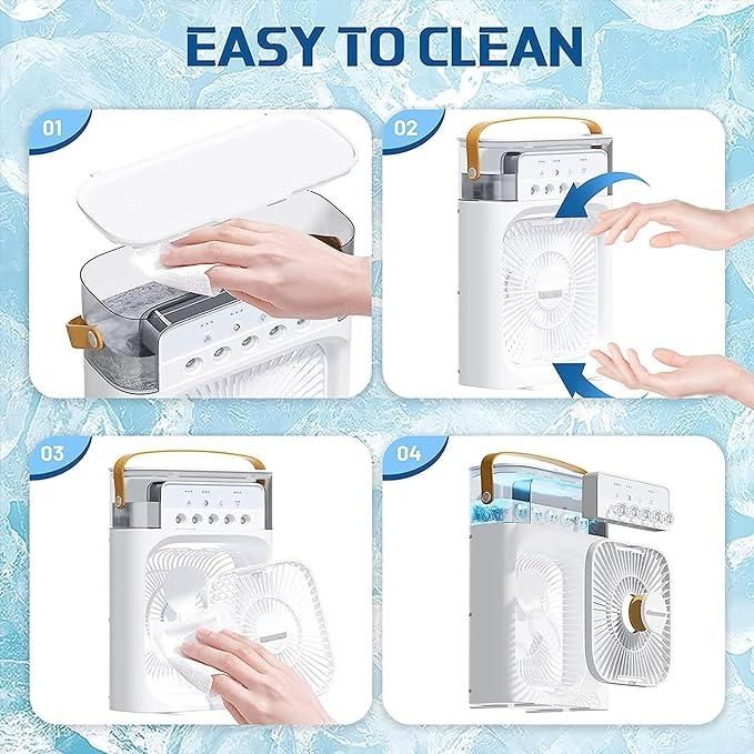 Portable Air Conditioners - Small AC Quiet Personal Air Cooler,USB Powered Mini Desktop Cooling Misting Fan, 1 | 2 | 3 Timer 3 Smart Speeds,360°Adjustment Office, Home, Room, Carved Design (MULTI)