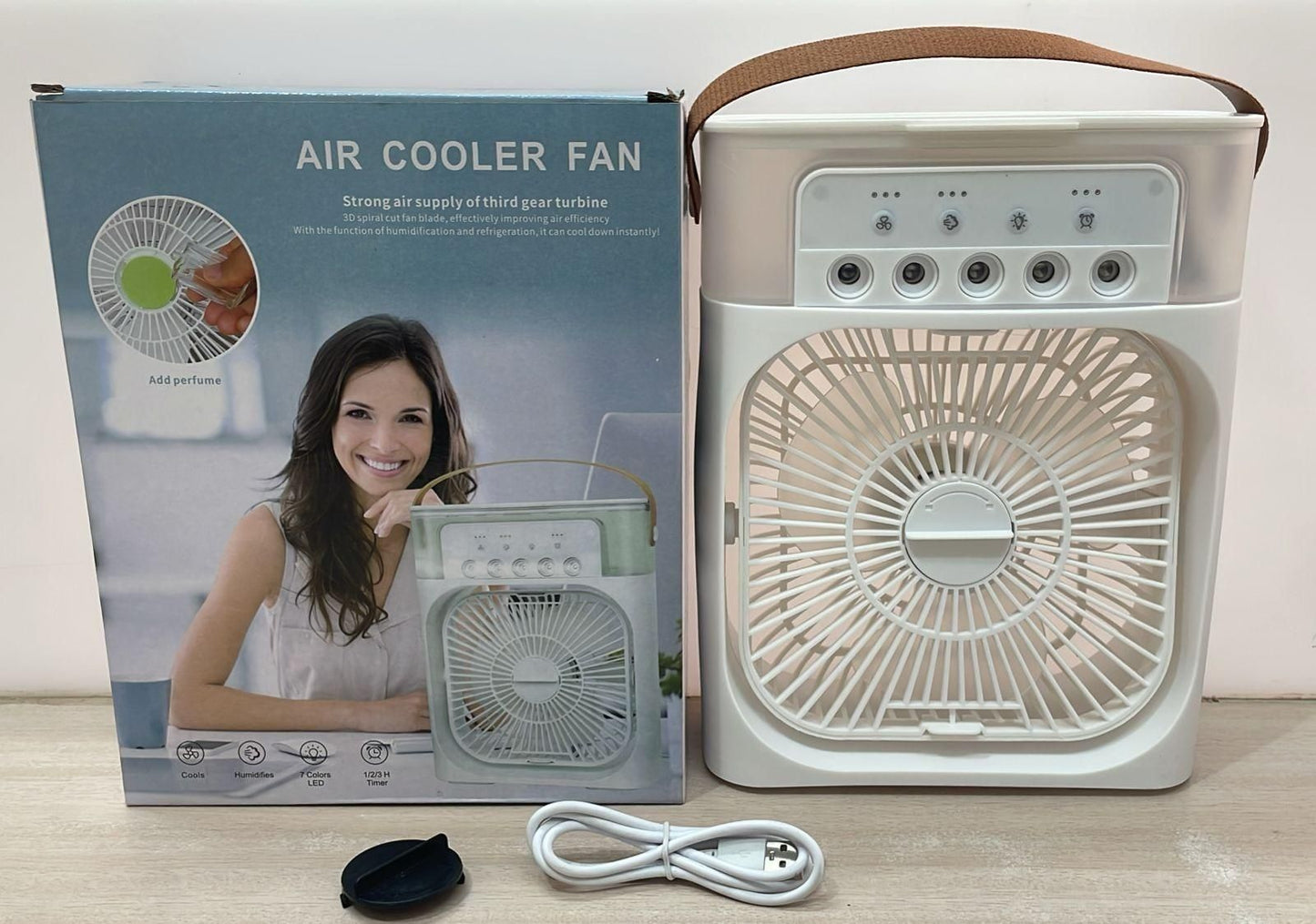 Portable Air Conditioners - Small AC Quiet Personal Air Cooler,USB Powered Mini Desktop Cooling Misting Fan, 1 | 2 | 3 Timer 3 Smart Speeds,360°Adjustment Office, Home, Room, Carved Design (MULTI)
