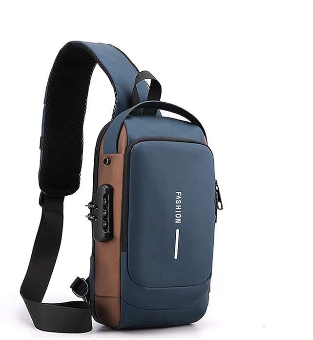 Anti Theft Waterproof Unisex Sling Bag, USB Charging port Shoulder Backpack With Multifunctional Use for Travel, Hiking, Camping, Daily Out, Crossbody Chest Bags